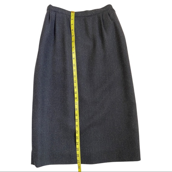 Vintage Soft Wool Blend Lined Skirt A-line w/ Back Button Slit by Graham & Gunn - Picture 6 of 13
